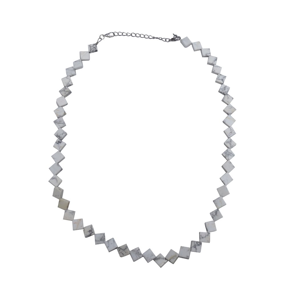 White Howlite Flat Necklace 4131